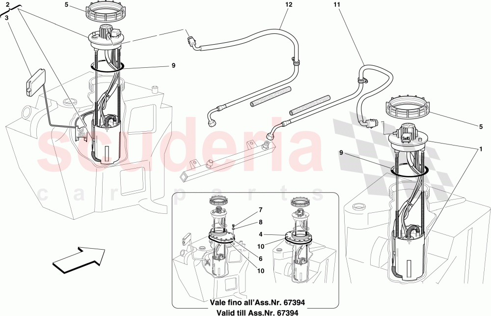 FUEL SYSTEM PUMPS AND PIPES of Ferrari Ferrari 430 Coupe