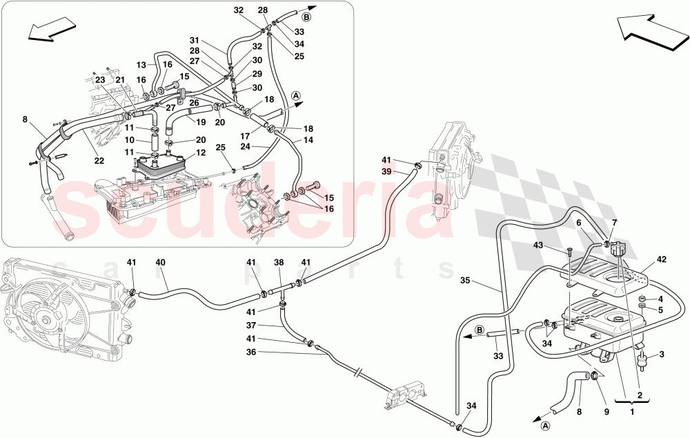 HEADER TANK of Ferrari Ferrari 430 Scuderia Spider 16M