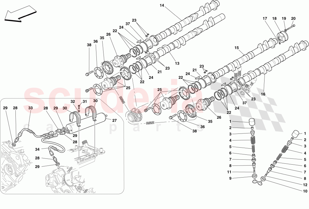 TIMING SYSTEM - TAPPETS of Ferrari Ferrari 430 Spider