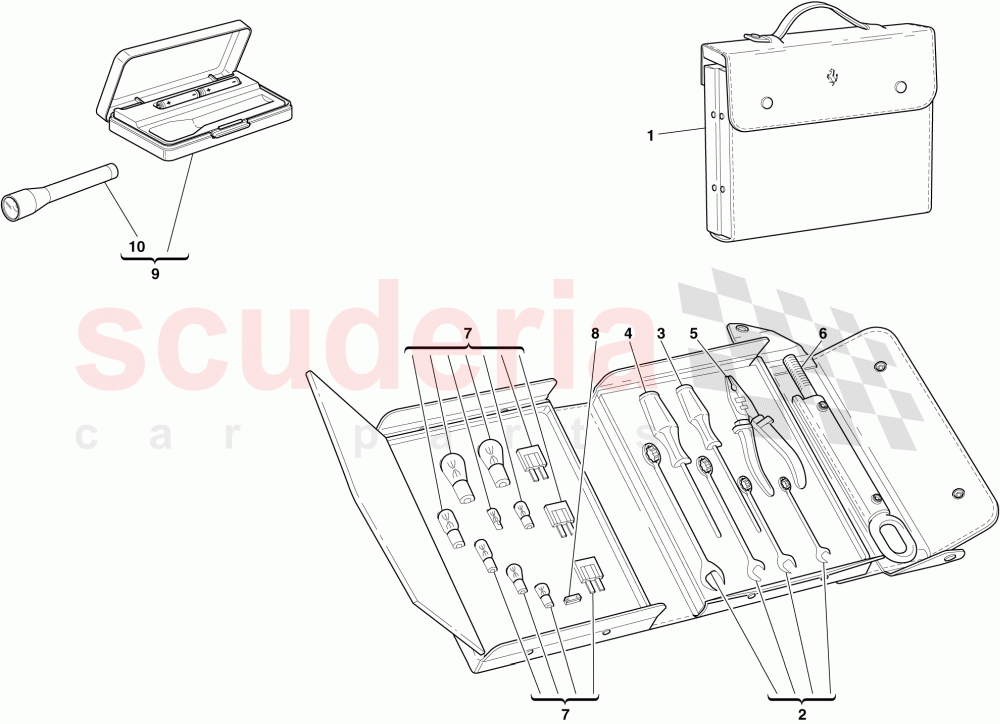 TOOLS PROVIDED WITH VEHICLE of Ferrari Ferrari 612 Sessanta