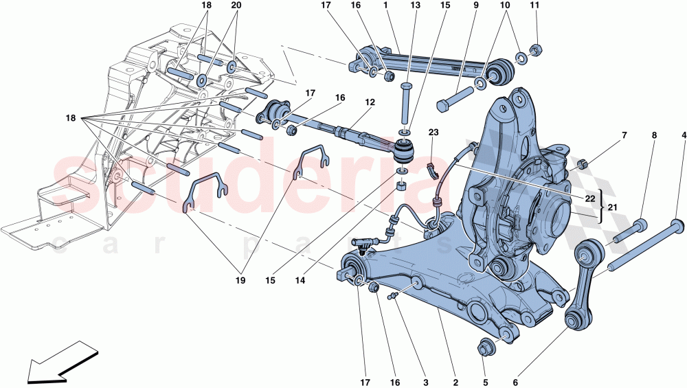 REAR SUSPENSION - ARMS of Ferrari Ferrari FF