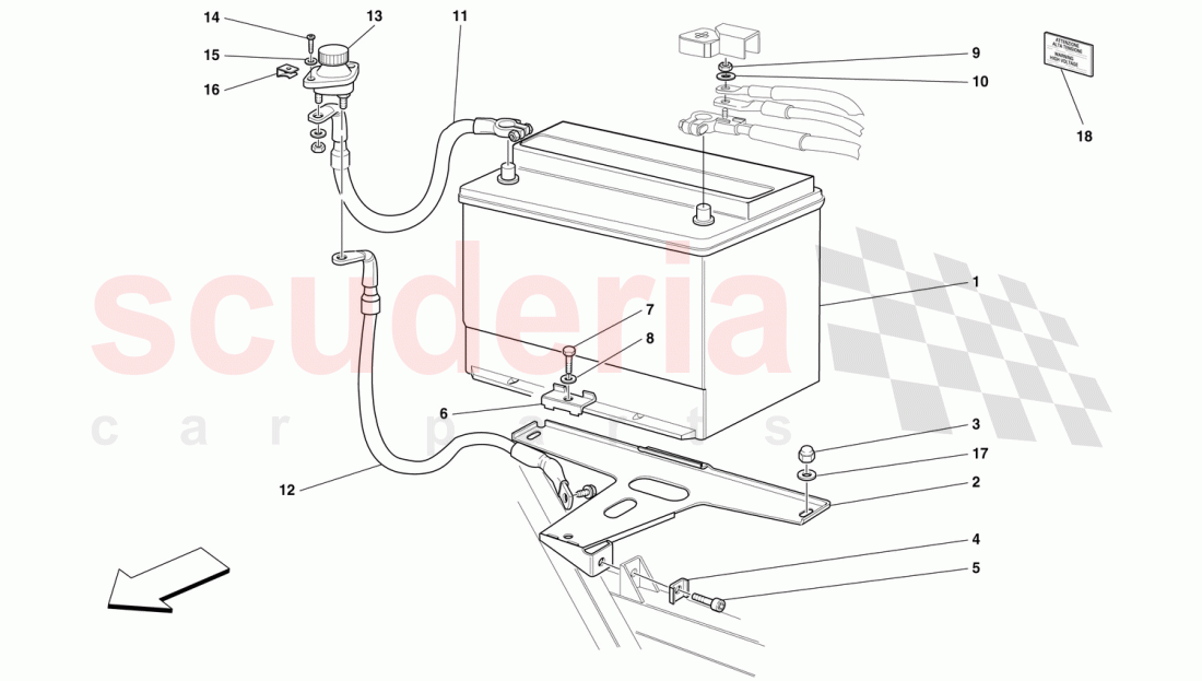 BATTERY of Ferrari Ferrari 456 GT/GTA