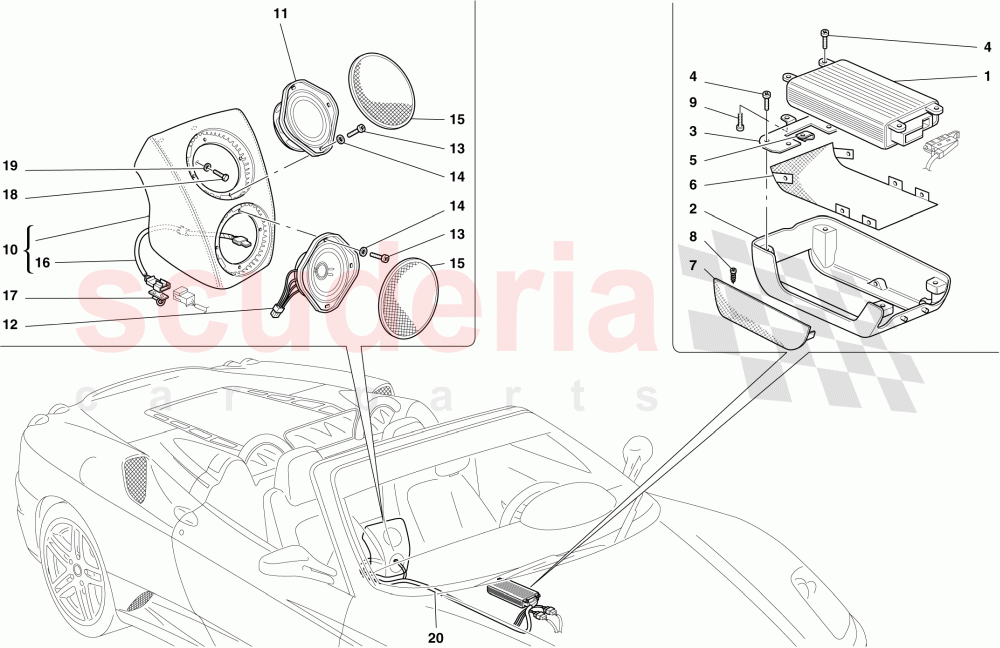 RADIO AMPLIFIER SYSTEM of Ferrari Ferrari 430 Spider