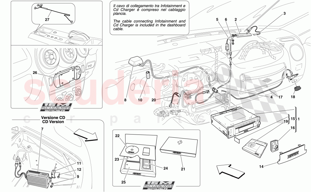 HI-FI SYSTEM of Ferrari Ferrari 430 Scuderia Spider 16M