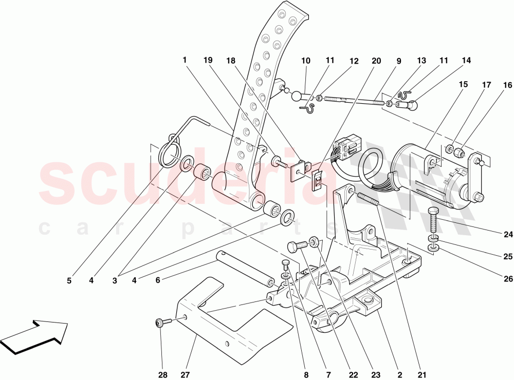 ELECTRONIC ACCELERATOR PEDAL of Ferrari Ferrari 430 Spider