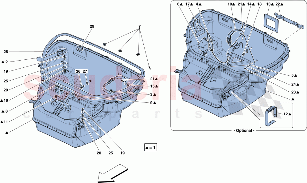 FRONT COMPARTMENT TRIM of Ferrari Ferrari 458 Speciale