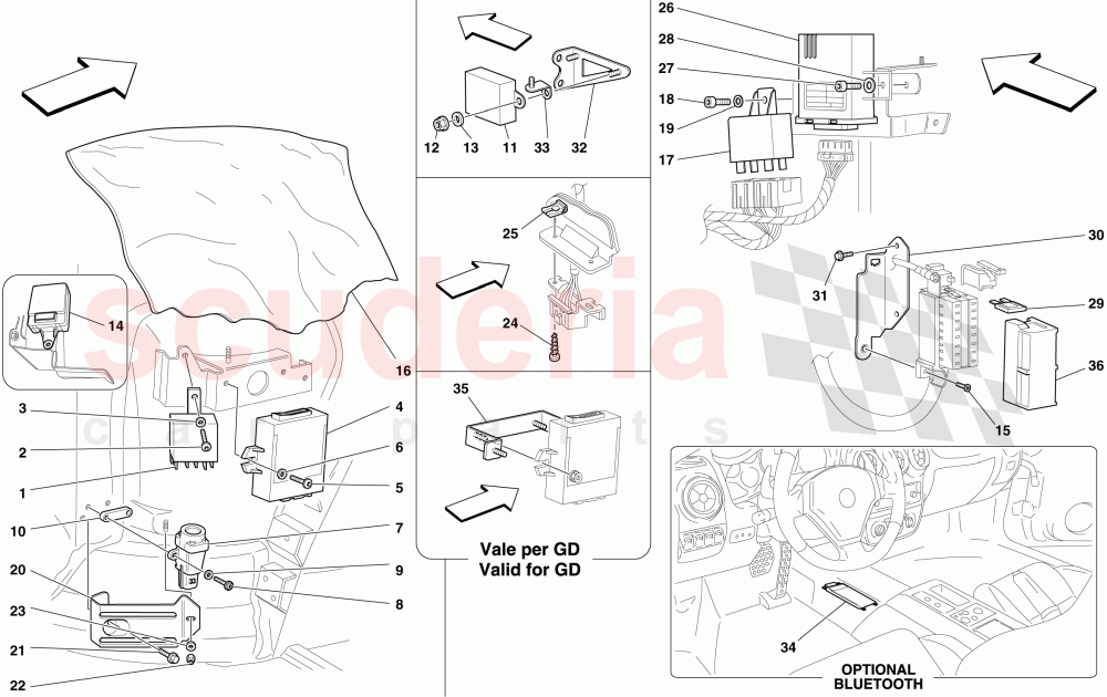 FRONT PASSENGER COMPARTMENT ECUs of Ferrari Ferrari 430 Spider