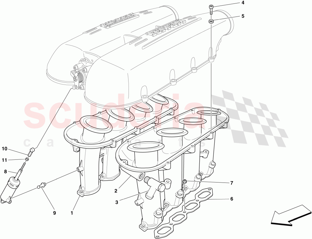 INTAKE MANIFOLD of Ferrari Ferrari 430 Scuderia