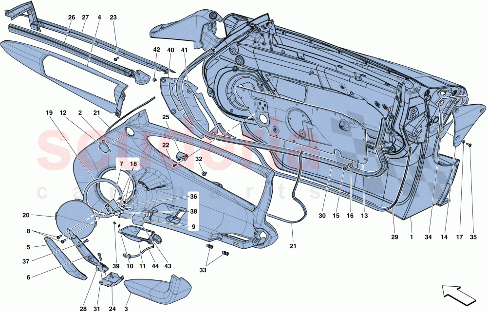 DOORS - SUBSTRUCTURE AND TRIM of Ferrari Ferrari LaFerrari Aperta