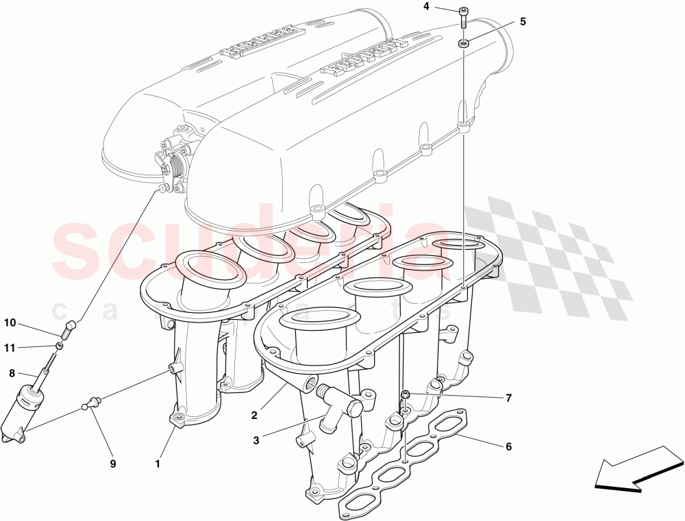 INTAKE MANIFOLD of Ferrari Ferrari 430 Spider