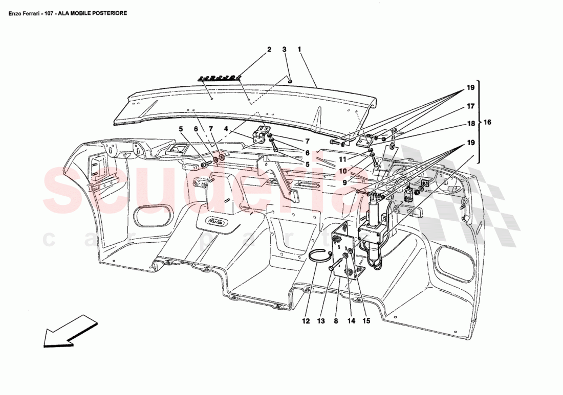 REAR MOVABLE STABILIZER of Ferrari Ferrari Enzo