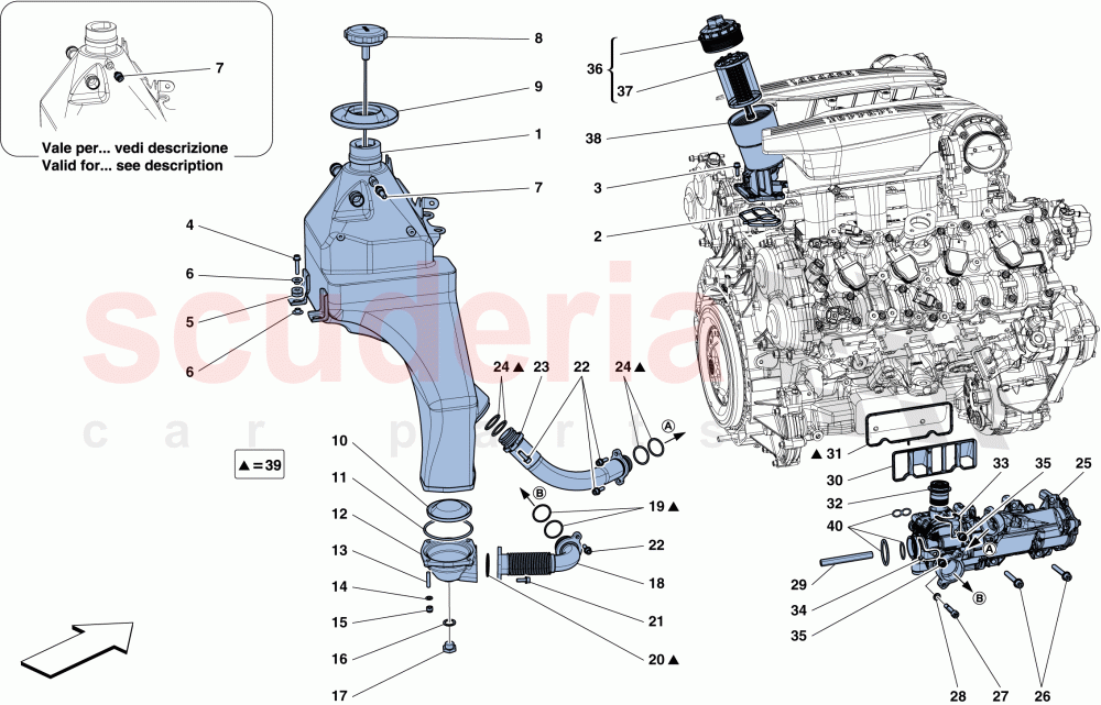 LUBRICATION SYSTEM: TANK, PUMP AND FILTER of Ferrari Ferrari 488 GTB