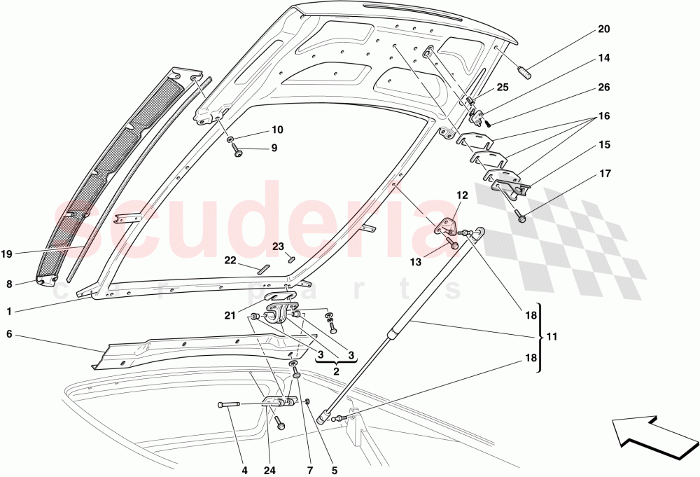 ENGINE COMPARTMENT LID of Ferrari Ferrari 430 Coupe