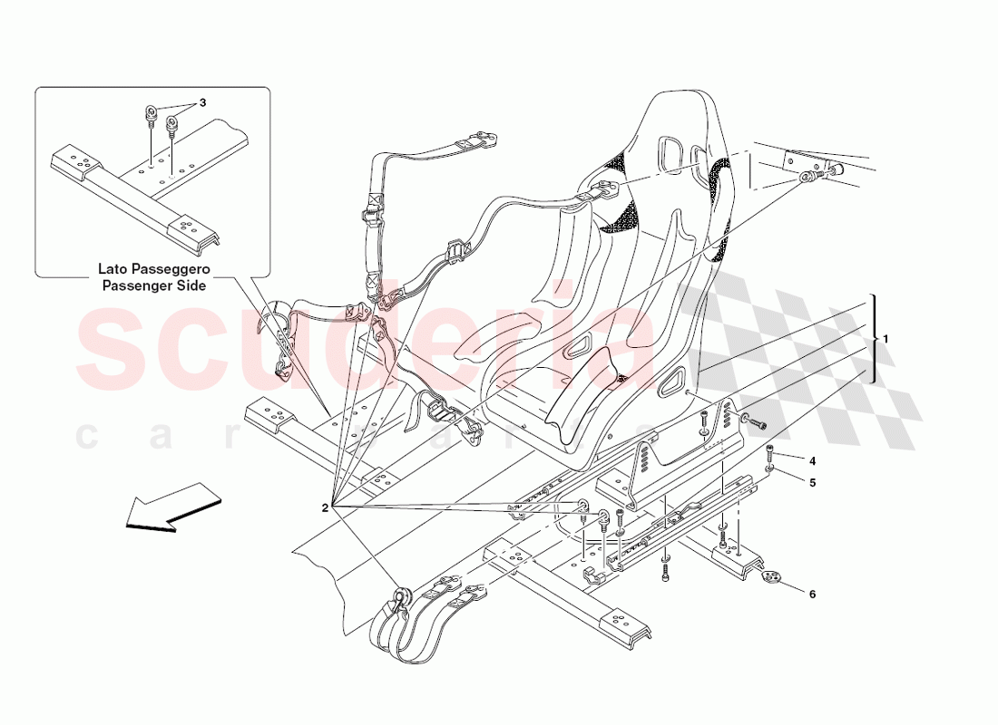 Racing Seat of Ferrari Ferrari 430 Challenge (2006)