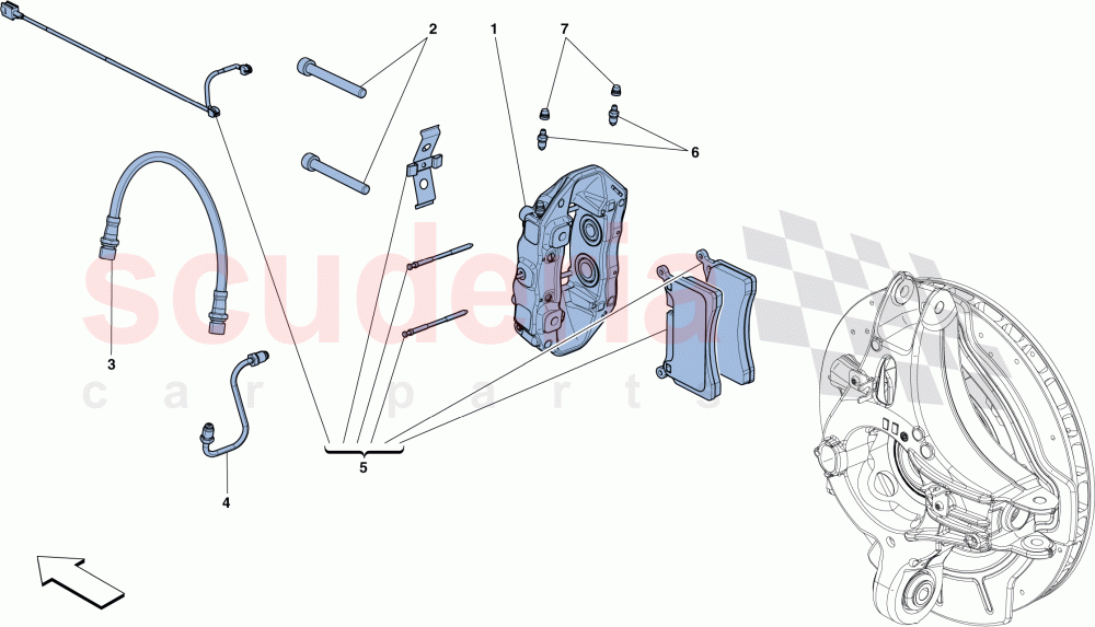 REAR BRAKE CALLIPERS of Ferrari Ferrari GTC4Lusso T