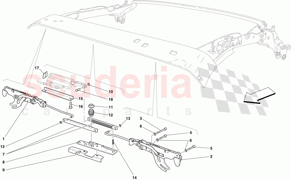 FRONT ROOF LATCH of Ferrari Ferrari 430 Spider