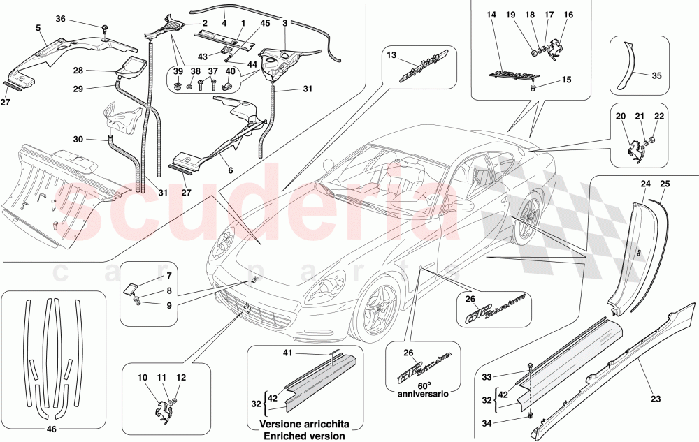 EXTERIOR TRIM of Ferrari Ferrari 612 Scaglietti