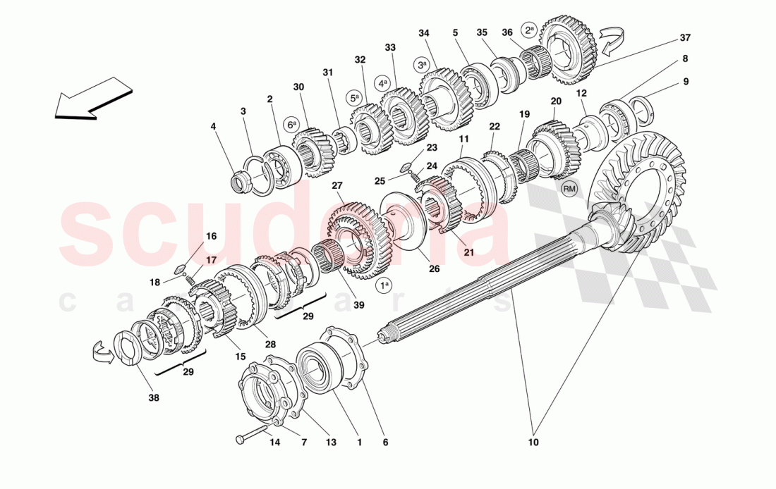 LAY SHAFT GEARS of Ferrari Ferrari 550 Maranello