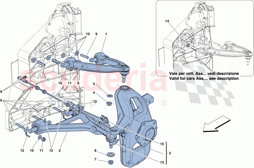 FRONT SUSPENSION - ARMS of Ferrari Ferrari 458 Italia