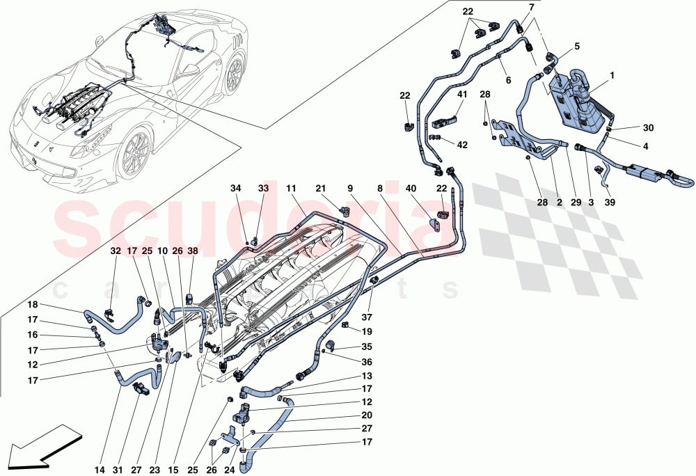 EVAPORATIVE EMISSIONS CONTROL SYSTEM of Ferrari Ferrari F12 TDF