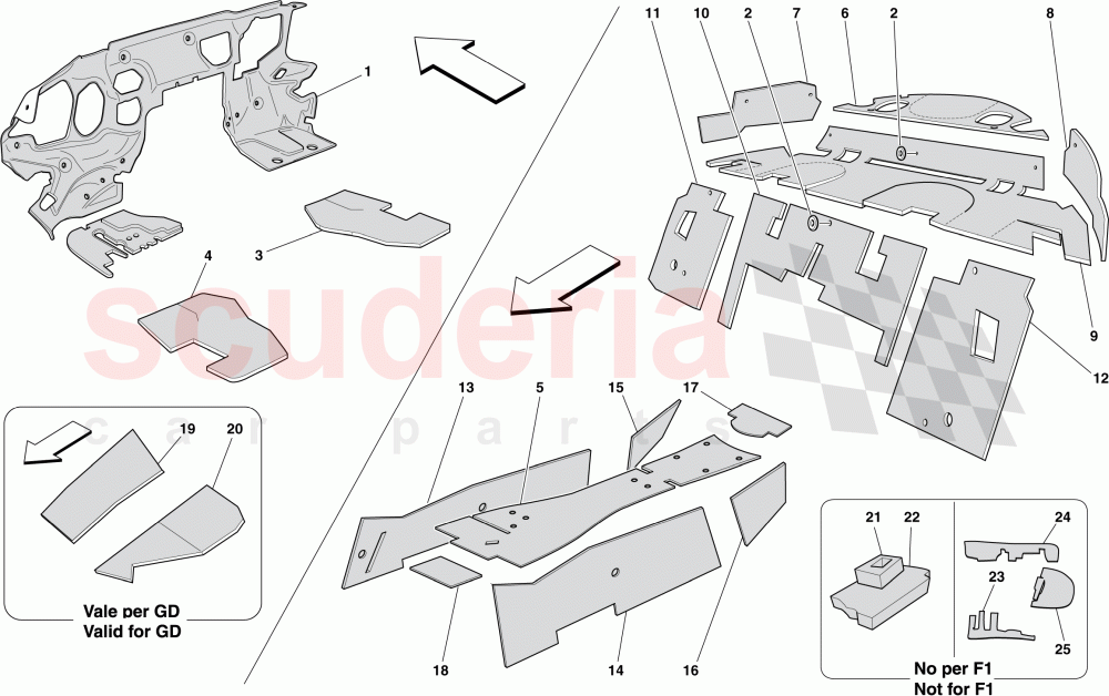 PASSENGER COMPARTMENT INSULATION of Ferrari Ferrari 599 GTB Fiorano