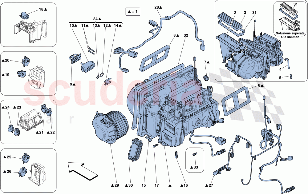 EVAPORATOR UNIT of Ferrari Ferrari 458 Italia