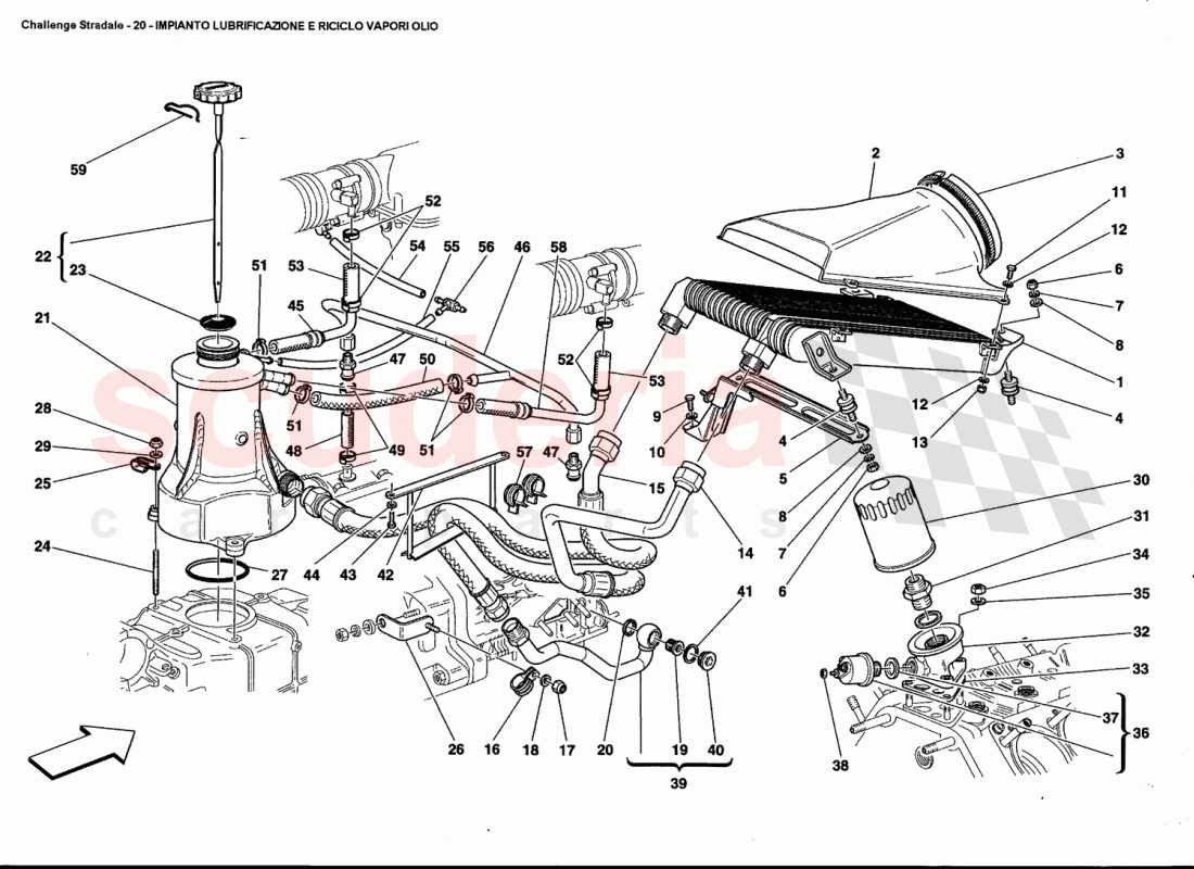 LUBRICATION SYSTEM AND BLOW-BY SYSTEM of Ferrari Ferrari 360 Challenge Stradale