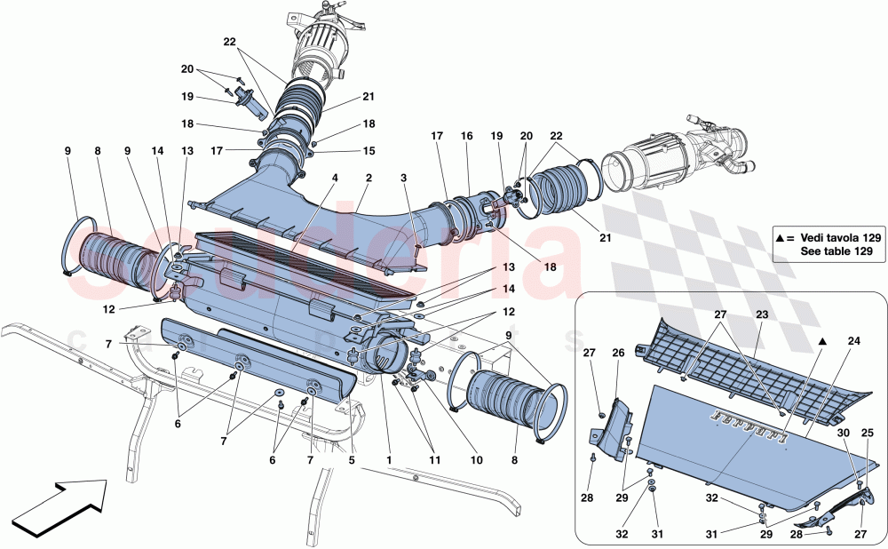 AIR FILTER, AIR INTAKE AND DUCTS of Ferrari Ferrari 488 GTB