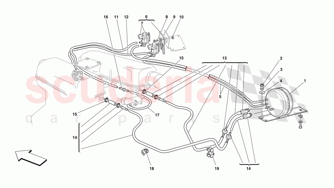 PNEUMATICS ACTUATOR SYSTEM of Ferrari Ferrari 360 Challenge (2000)