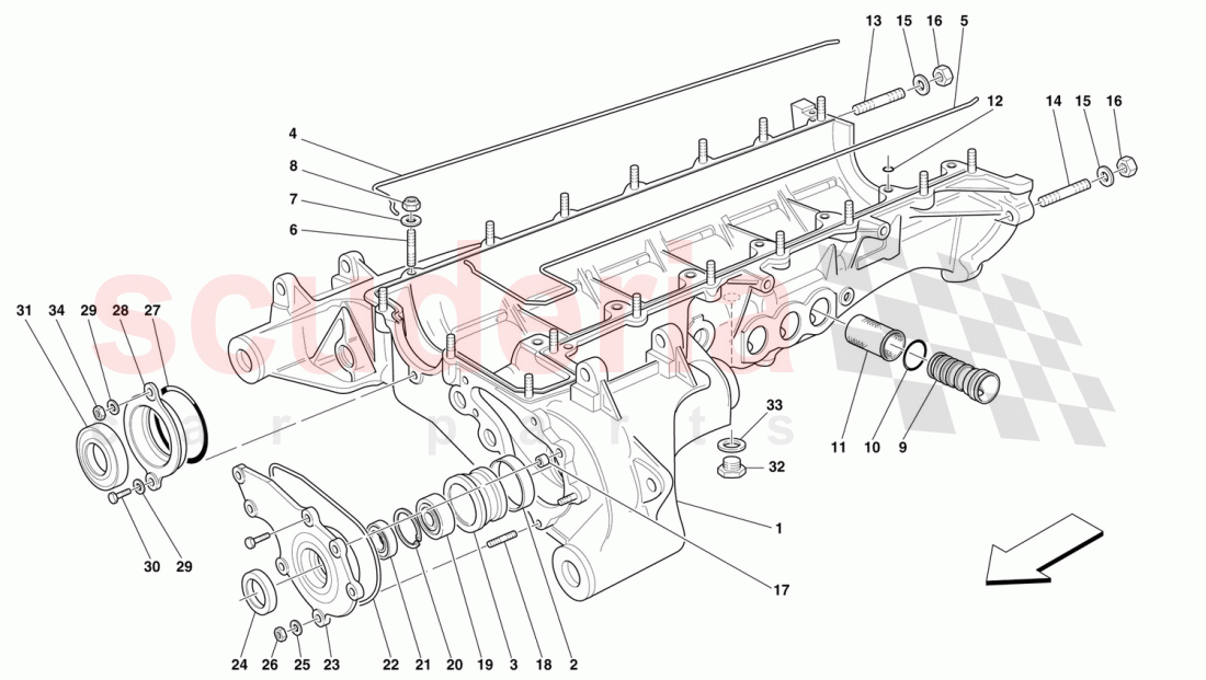 OIL SUMP AND COVER of Ferrari Ferrari F50