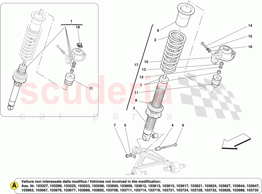 FRONT SHOCK ABSORBER COMPONENTS of Ferrari Ferrari California (2012-2014)