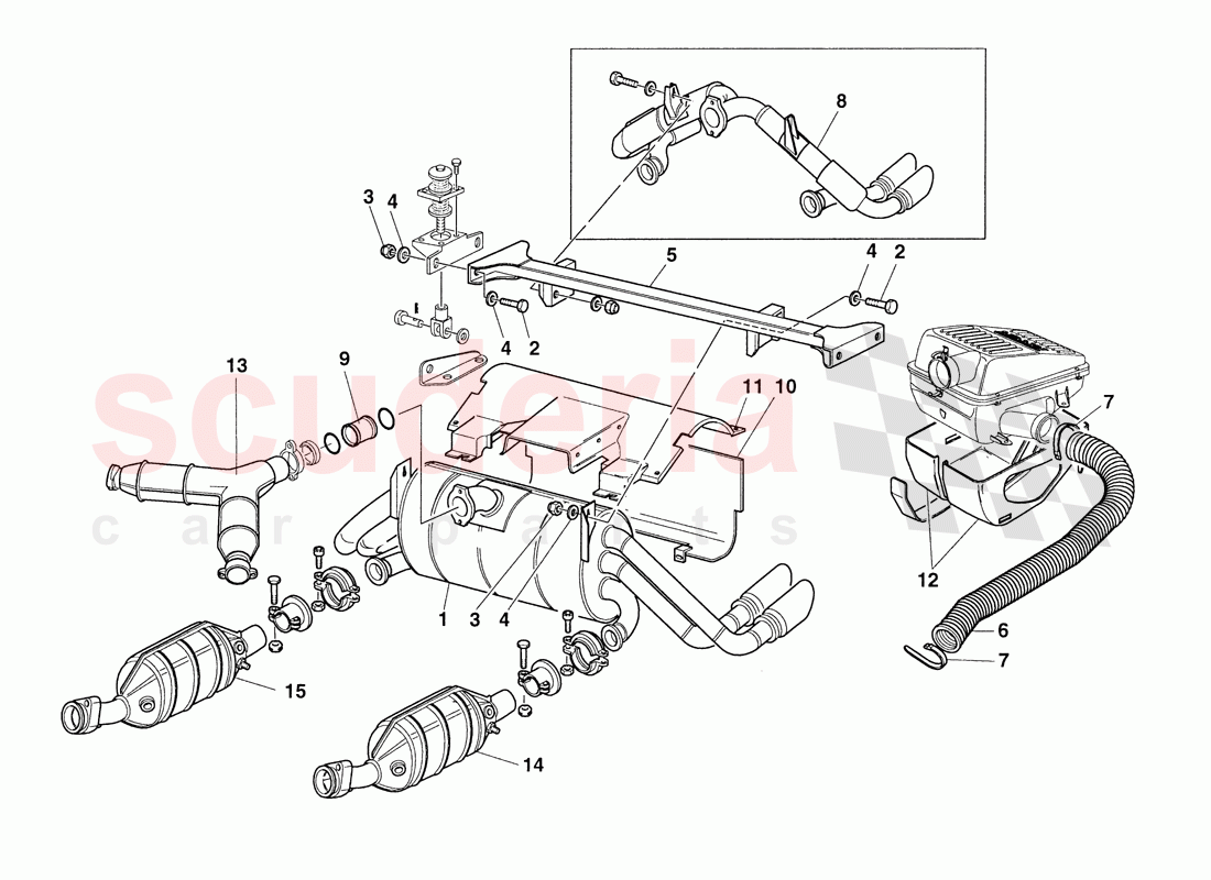 Exhaust System - Air Intake of Ferrari Ferrari 355 Challenge (1999)