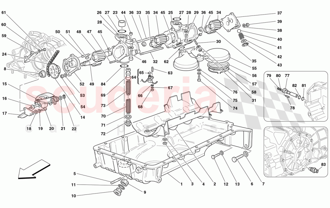 PUMPS AND OIL SUMP of Ferrari Ferrari 360 Spider