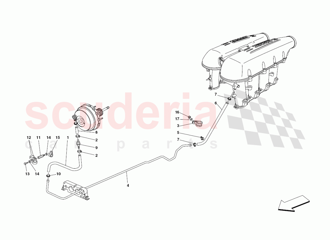 brake booster system of Ferrari Ferrari 430 Challenge (2006)