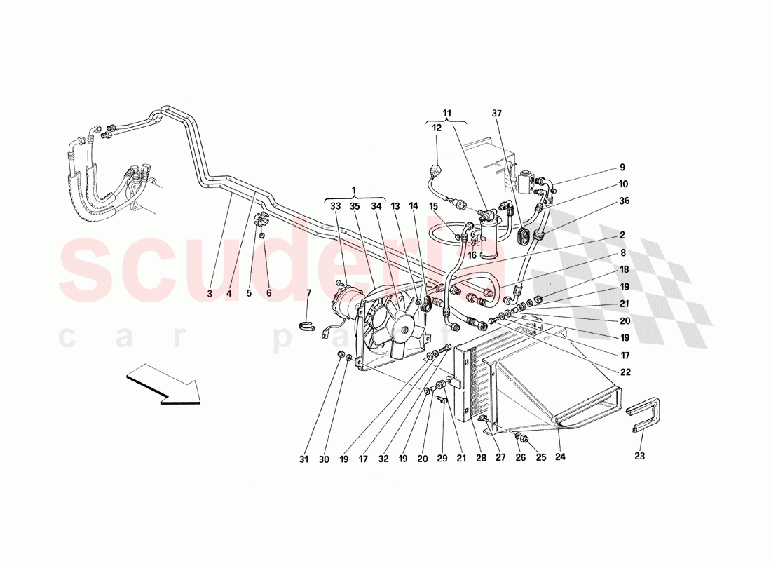 Air Conditioning System of Ferrari Ferrari 348 TS (1993)