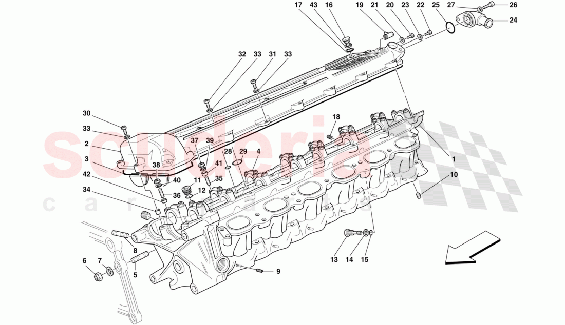 R.H. CYLINDER HEAD of Ferrari Ferrari F50