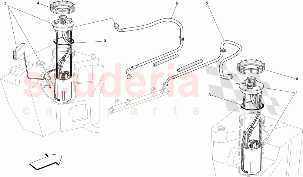 FUEL PUMPS AND LINES -Not for Spider 16M- of Ferrari Ferrari 430 Scuderia Spider 16M