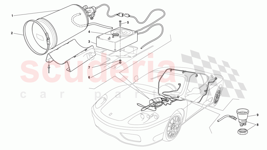 FIRE-PROOF SYSTEM of Ferrari Ferrari 360 Challenge (2000)