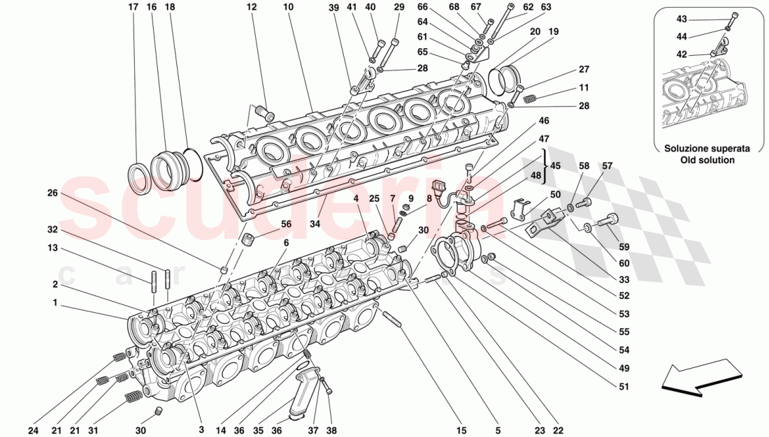 L.H. CYLINDER HEAD of Ferrari Ferrari 456 GT/GTA