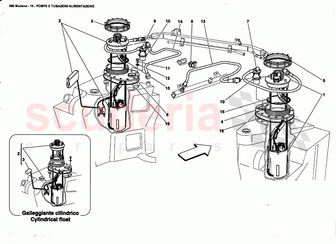 FULL PUMP AND PIPES of Ferrari Ferrari 360 Modena