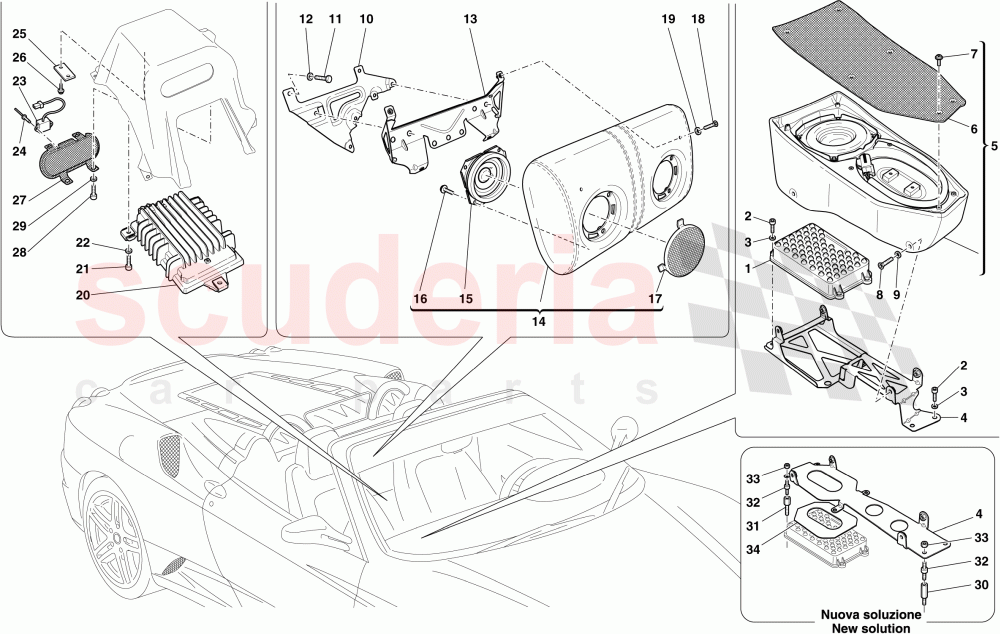 HIGH POWER BOSE HI FI SYSTEM of Ferrari Ferrari 430 Spider