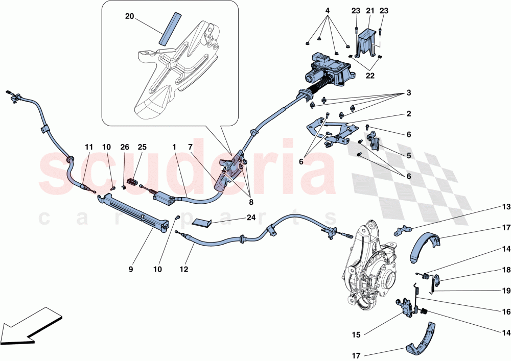 PARKING BRAKE CONTROL of Ferrari Ferrari F12 Berlinetta