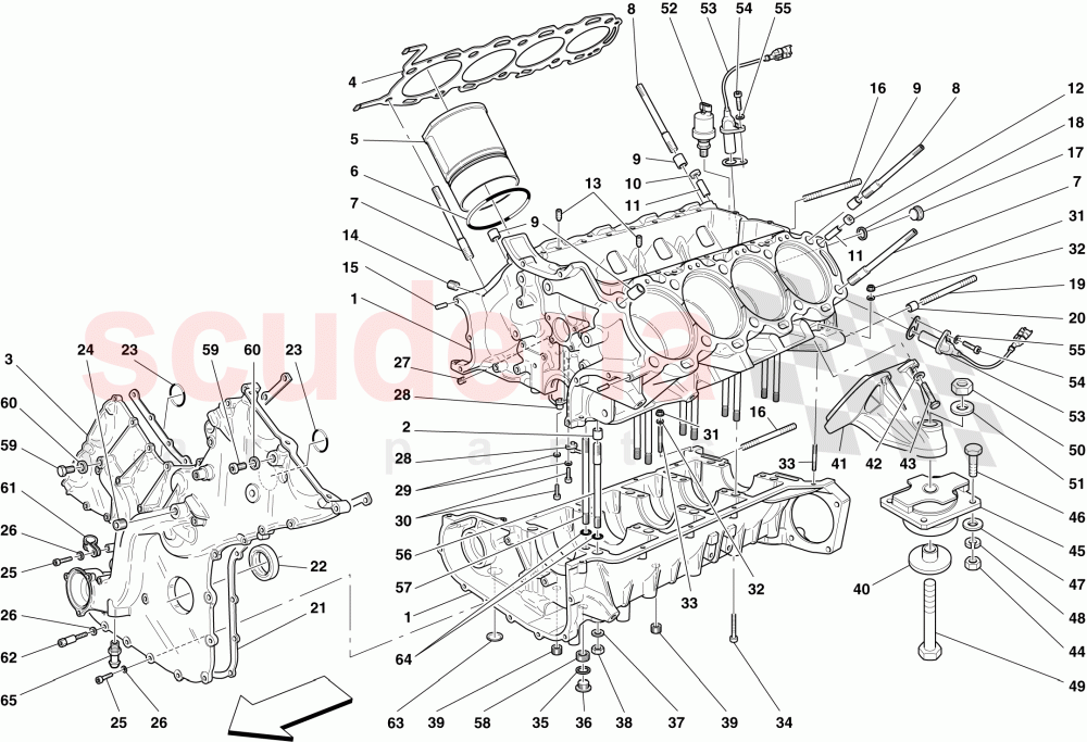 CRANKCASE of Ferrari Ferrari 430 Scuderia