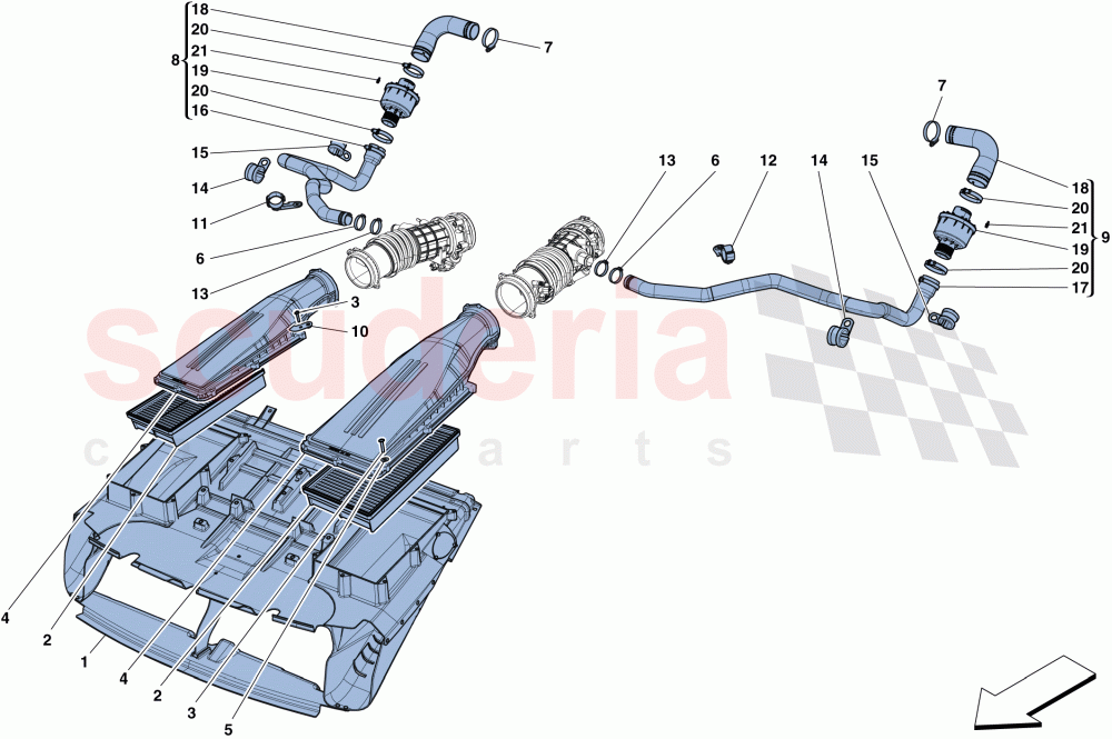 AIR INTAKE of Ferrari Ferrari F12 TDF