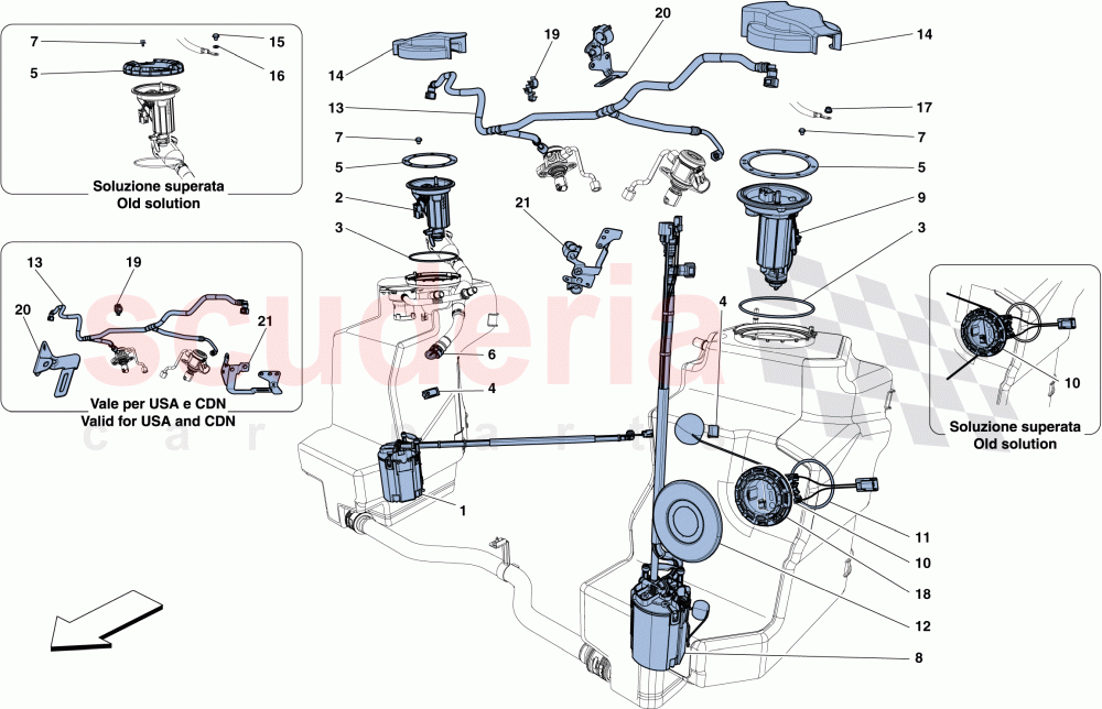 FUEL SYSTEM PUMPS AND PIPES of Ferrari Ferrari 458 Italia