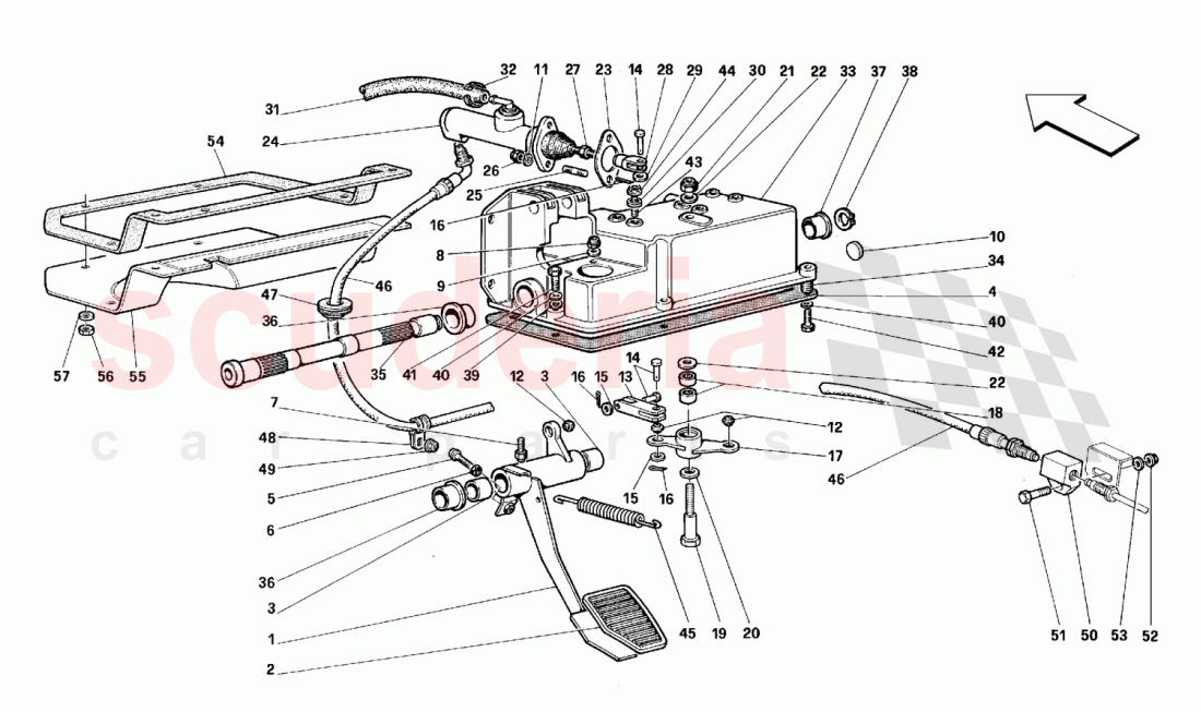 Clutch release control -Not for GD- of Ferrari Ferrari 512 TR