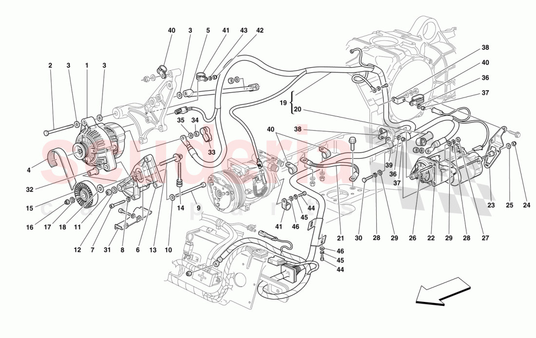 CURRENT GENERATOR - STARTING MOTOR of Ferrari Ferrari 360 Spider