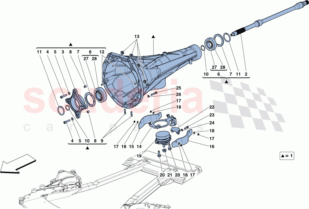 TRANSMISSION HOUSING of Ferrari Ferrari California T