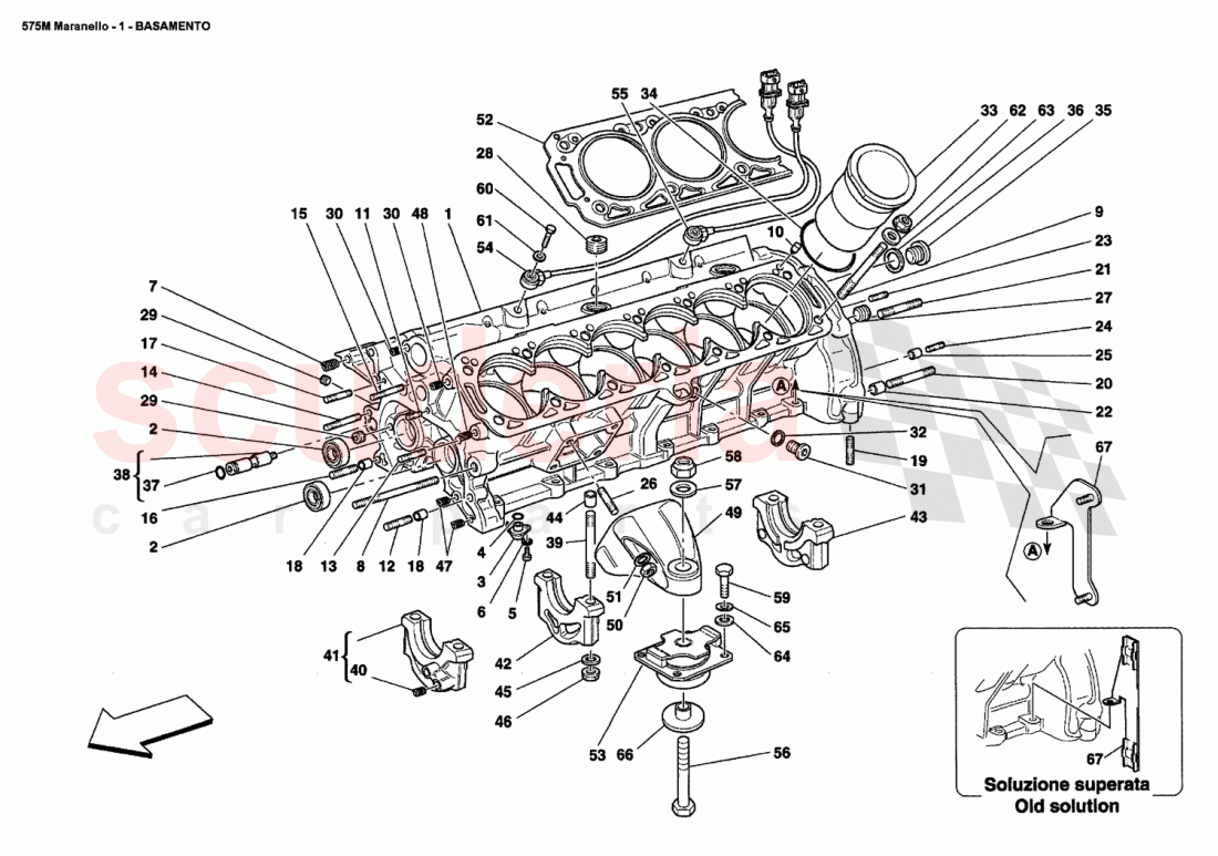 CRANKCASE of Ferrari Ferrari 575M Maranello