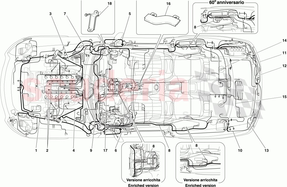 ELECTRICAL SYSTEM of Ferrari Ferrari 612 Scaglietti